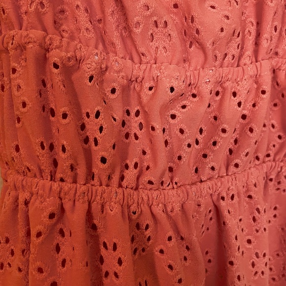 Francesca’s Blue Rain Eyelet Square Neck Tank Top - Picture 7 of 10